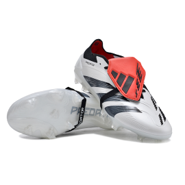 Adidas Predator Elite Fold-over Tongue FG - White Grey Solar Red